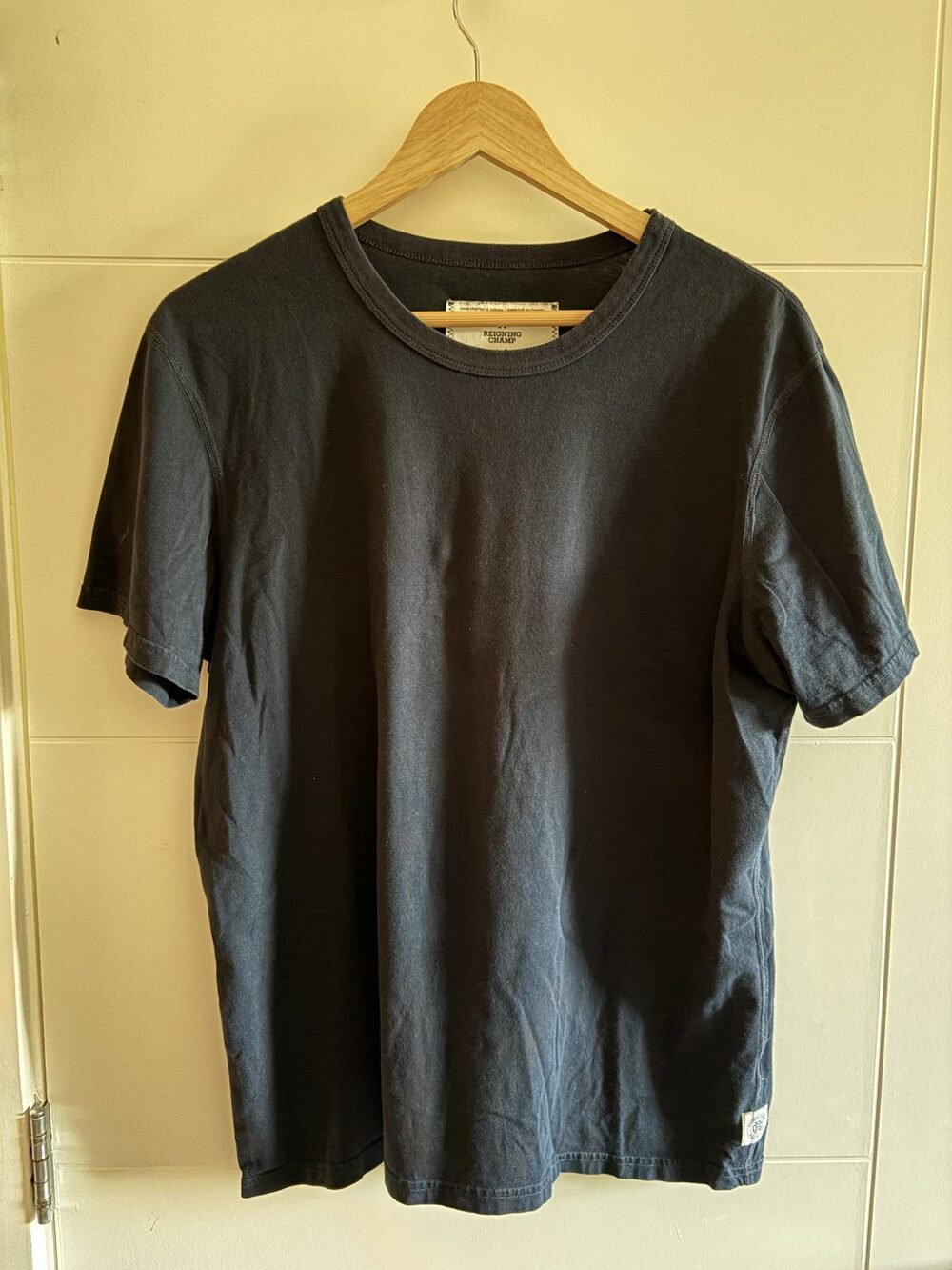 Reigning Champ Navy Jersey Tee Handcrafted in Canada Men's Large